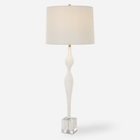 Helena Slender White Table Lamp