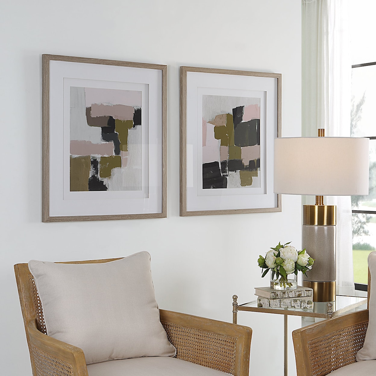 Uttermost Color Block Color Block Framed Prints Set/2