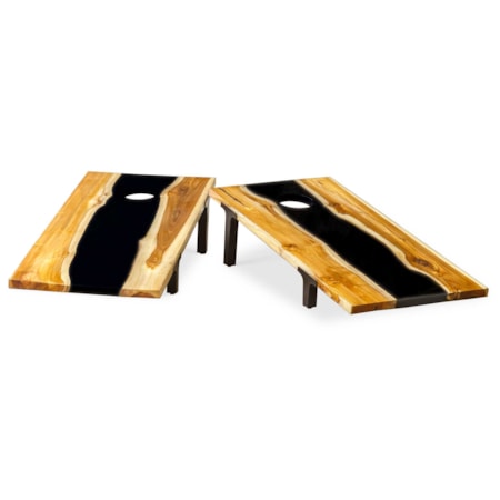 Clearwood Black Cornhole Game