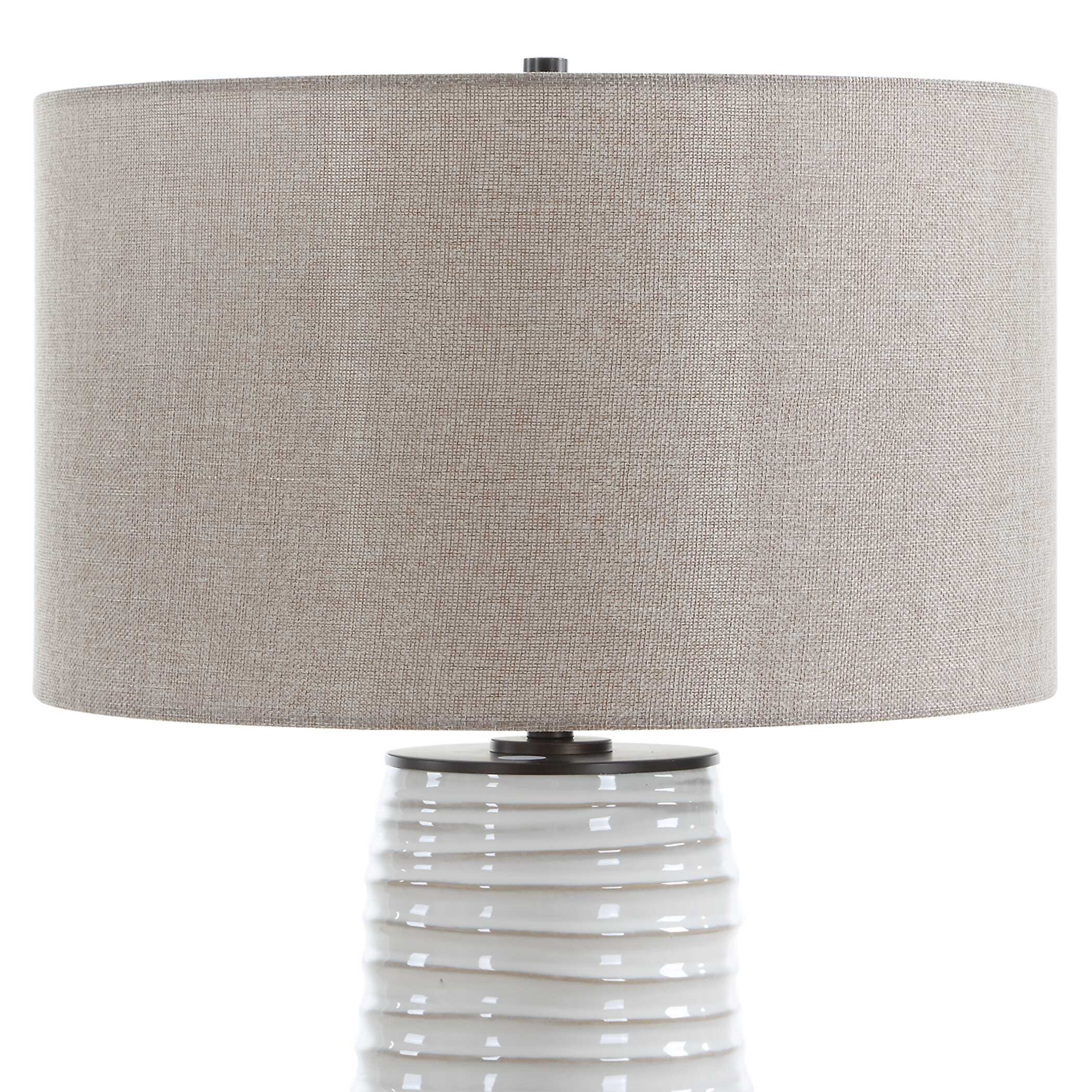 Barat White Ceramic Table Lamp