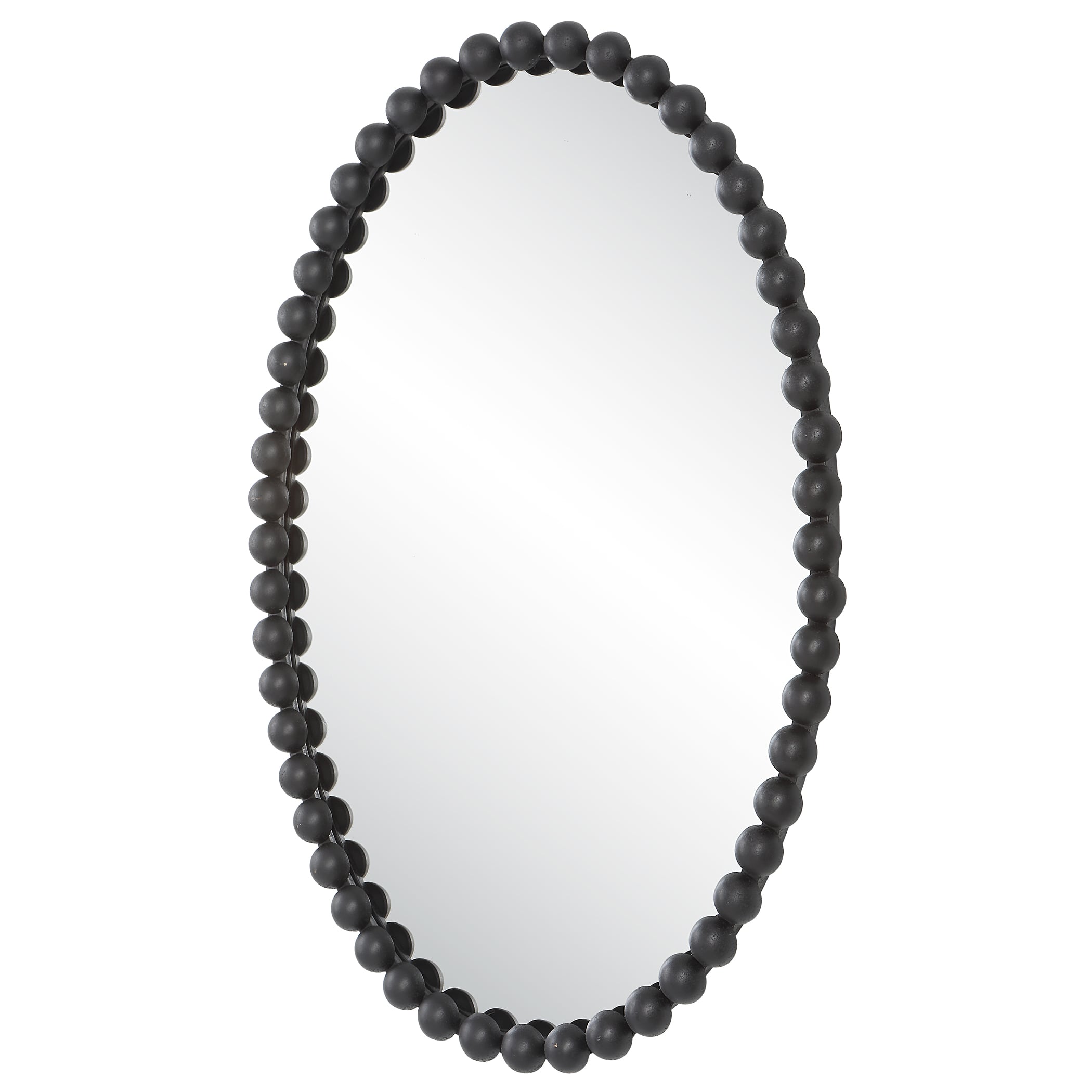 Oval Wall Mirror with Black Mirror Trim