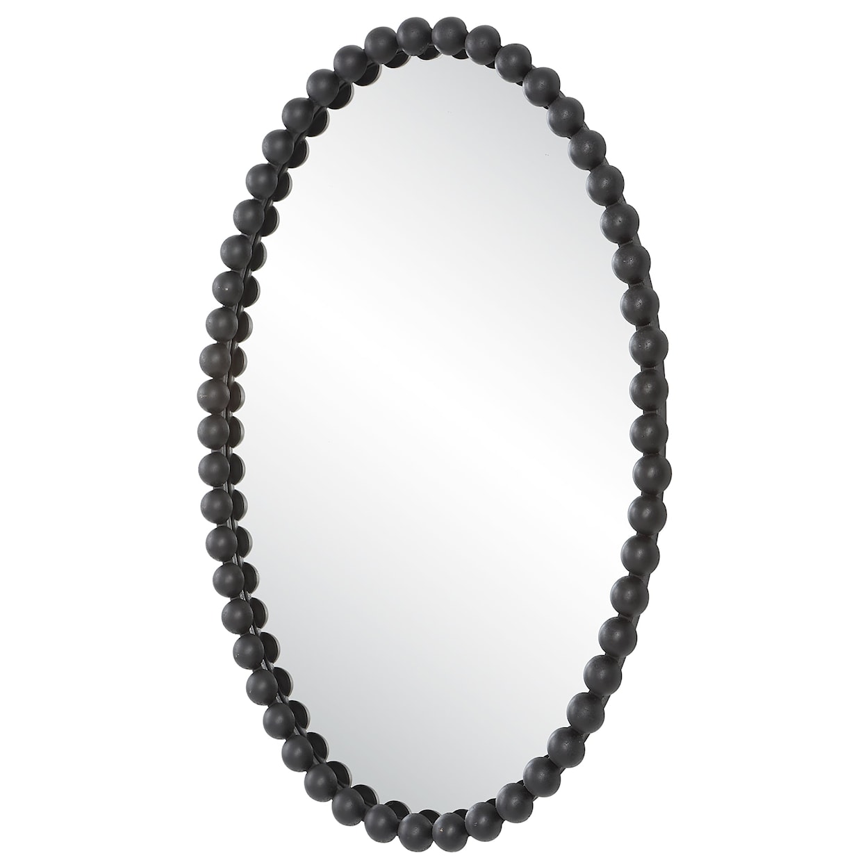 Uttermost Serna Oval Wall Mirror with Black Mirror Trim
