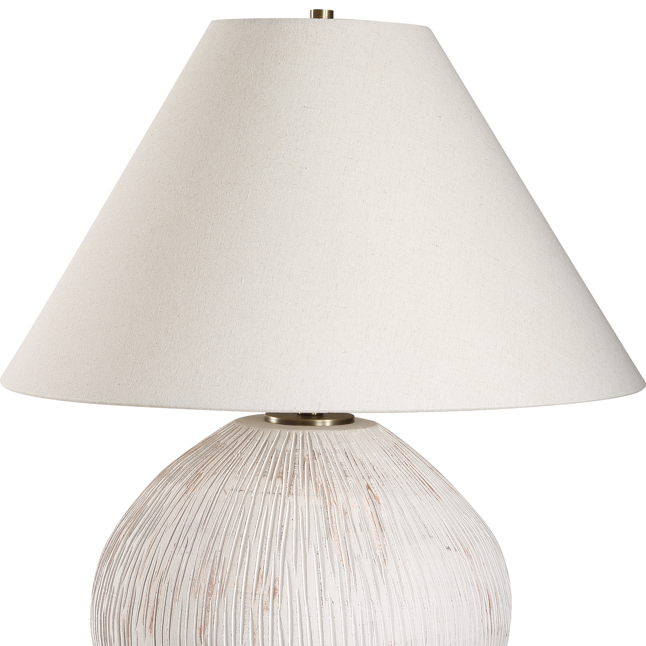Meryl Aged White Table Lamp