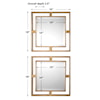 Uttermost Mirrors Allick Gold Square Mirrors (Set of 2)