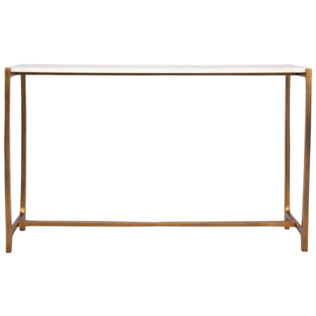 Affinity White Marble Console Table