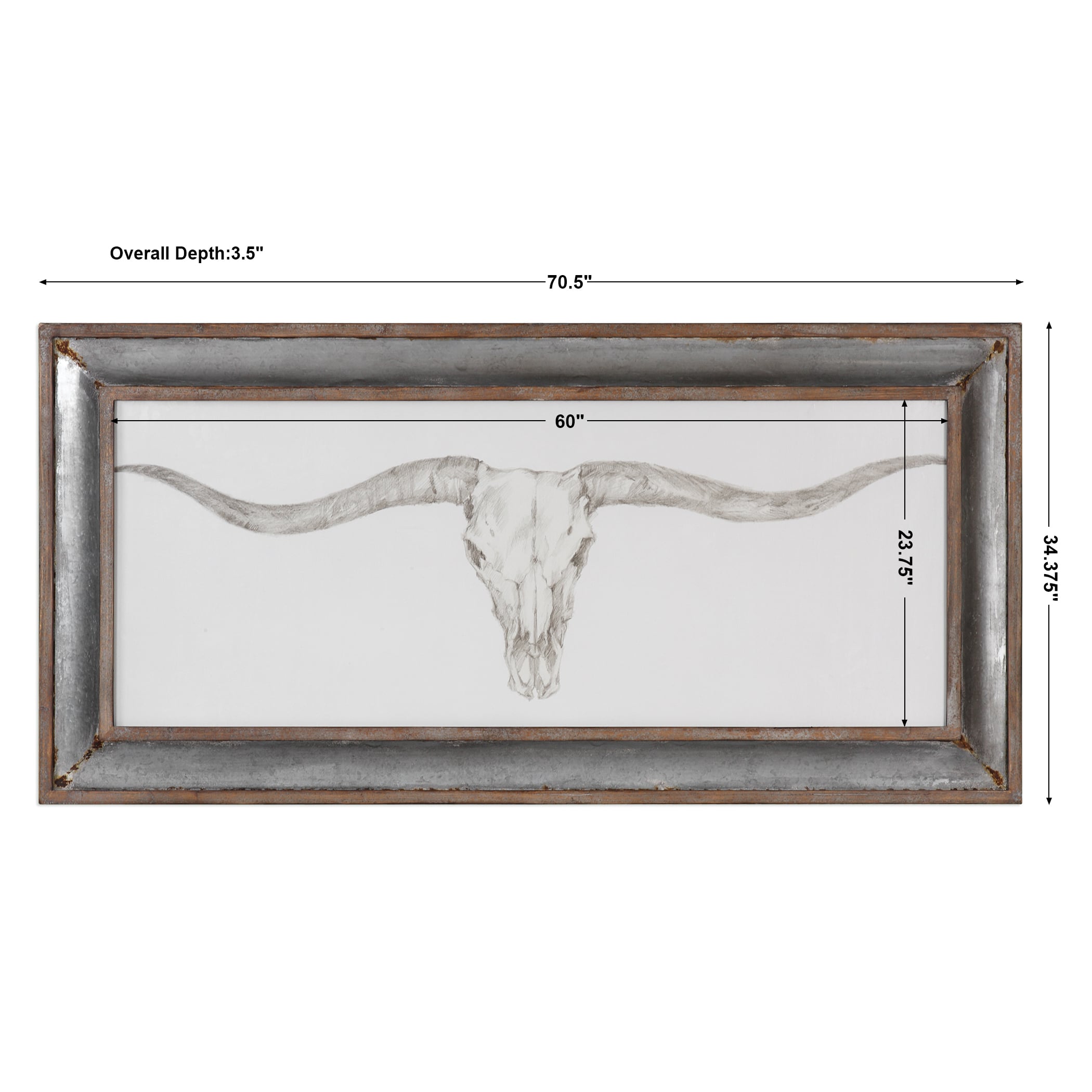 Western Skull Mount Print