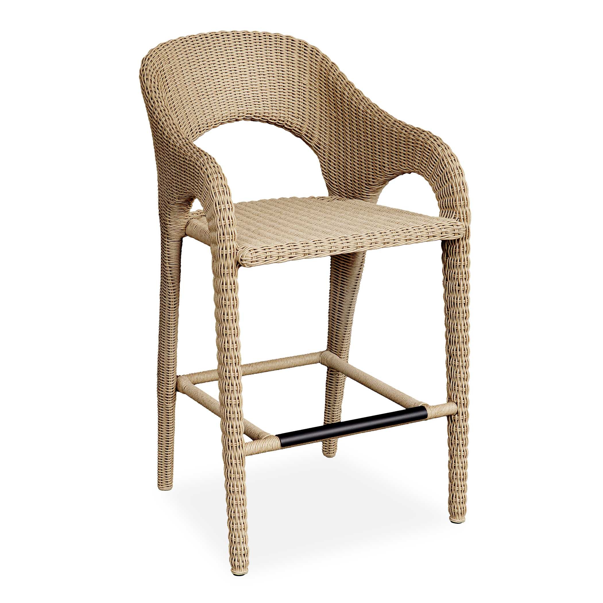 Uttermost Kavali Kavali Outdoor Wicker Barstool