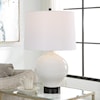 Uttermost Collar Gloss White Table Lamp