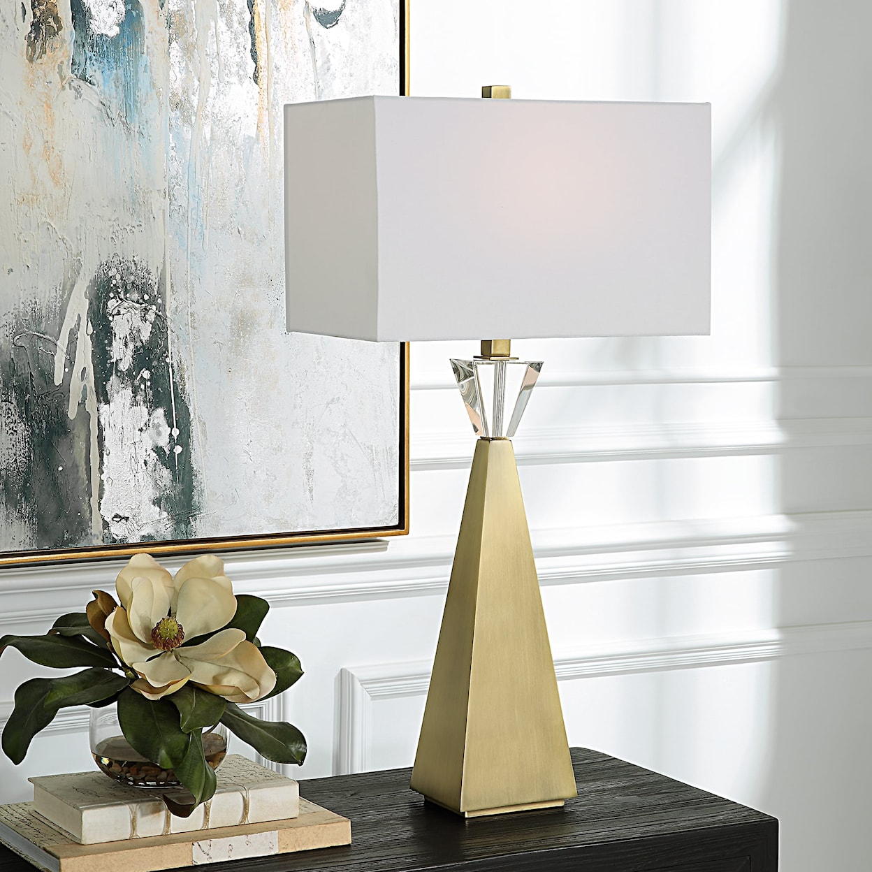 Uttermost Arete Arete Modern Brass Table Lamp