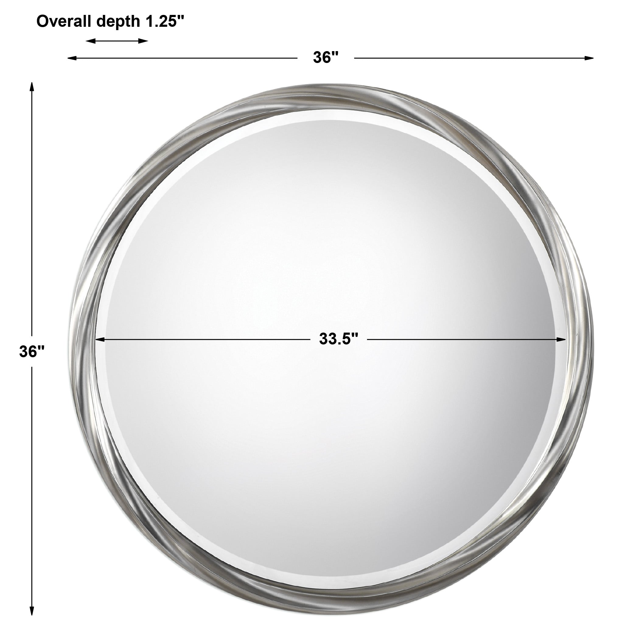 Uttermost Mirrors - Round Orion Silver Round Mirror