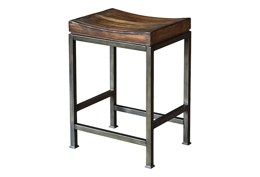 Accent Furniture - Stools Beck Wood Counter Stool by Uttermost at Jacksonville Furniture Mart
