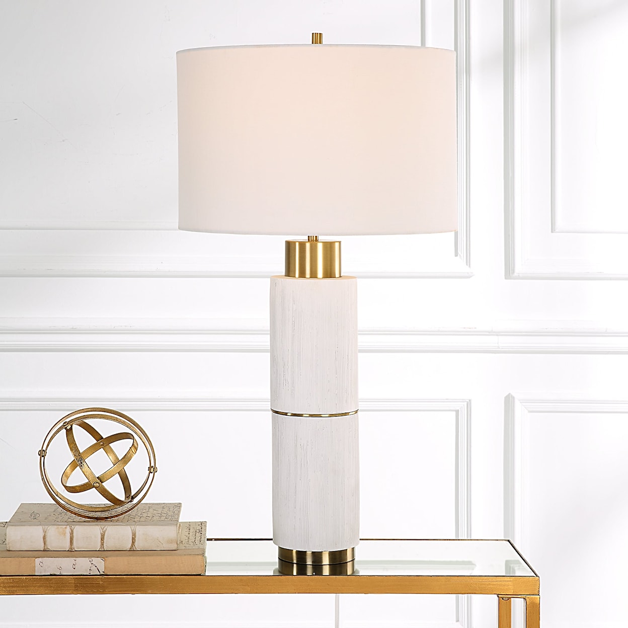 Uttermost Ruse Ruse Whitewashed Table Lamp