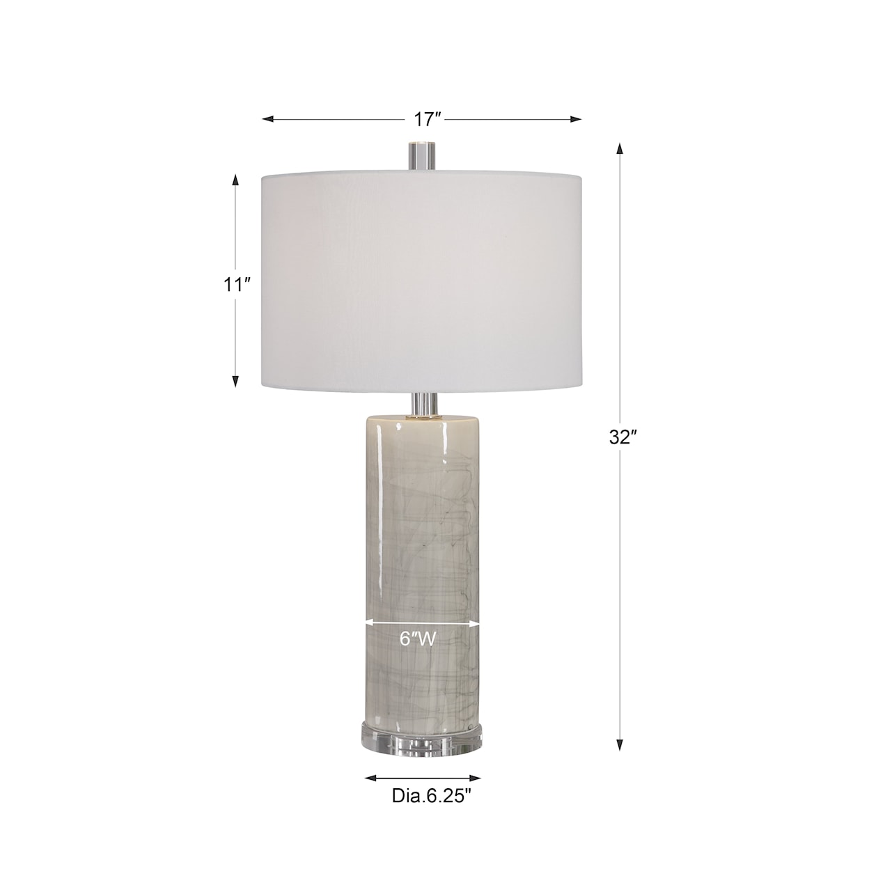 Uttermost Table Lamps Zesiro Modern Table Lamp