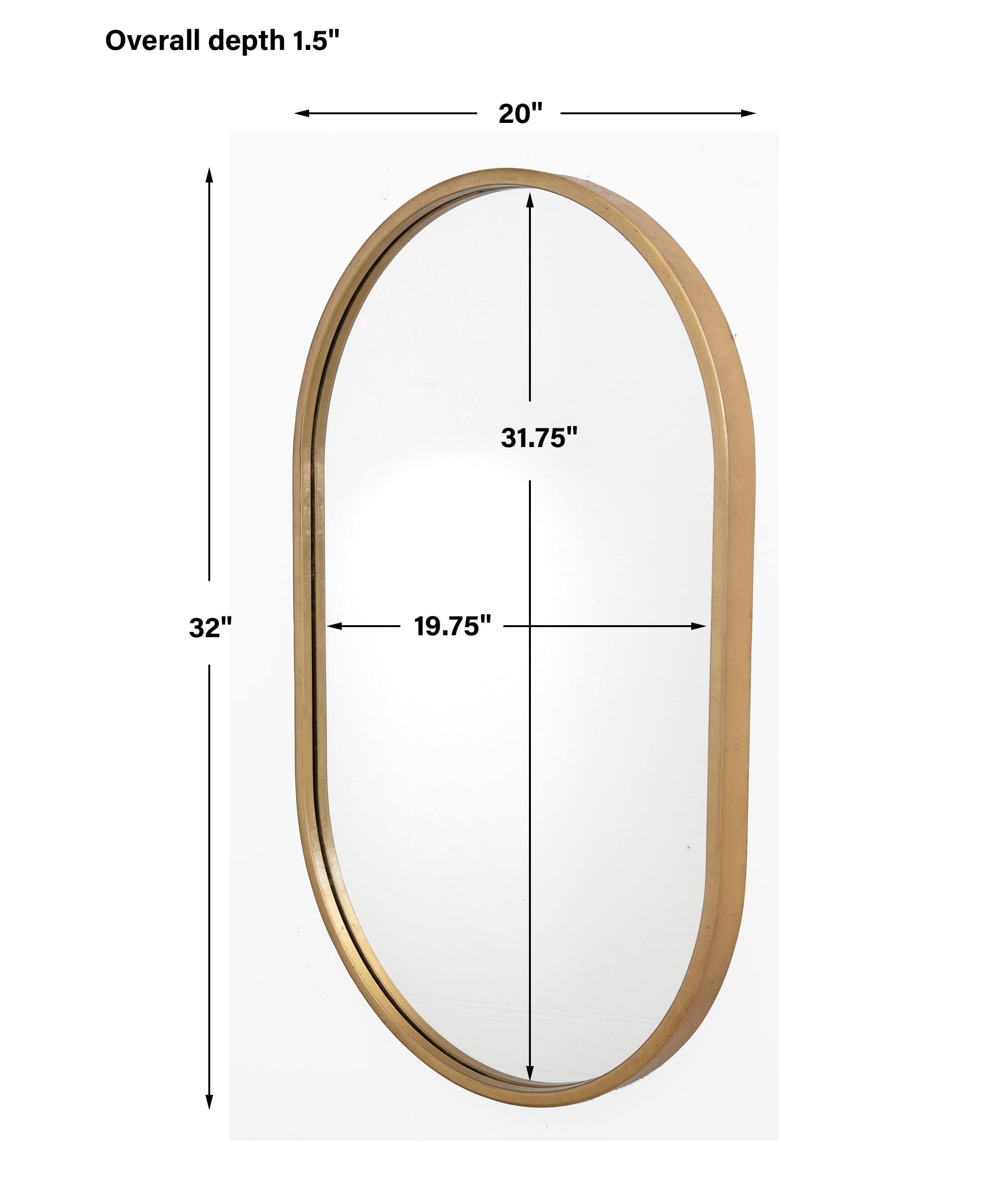 Uttermost Mirrors - Oval Varina Minimalist Gold Oval Mirror