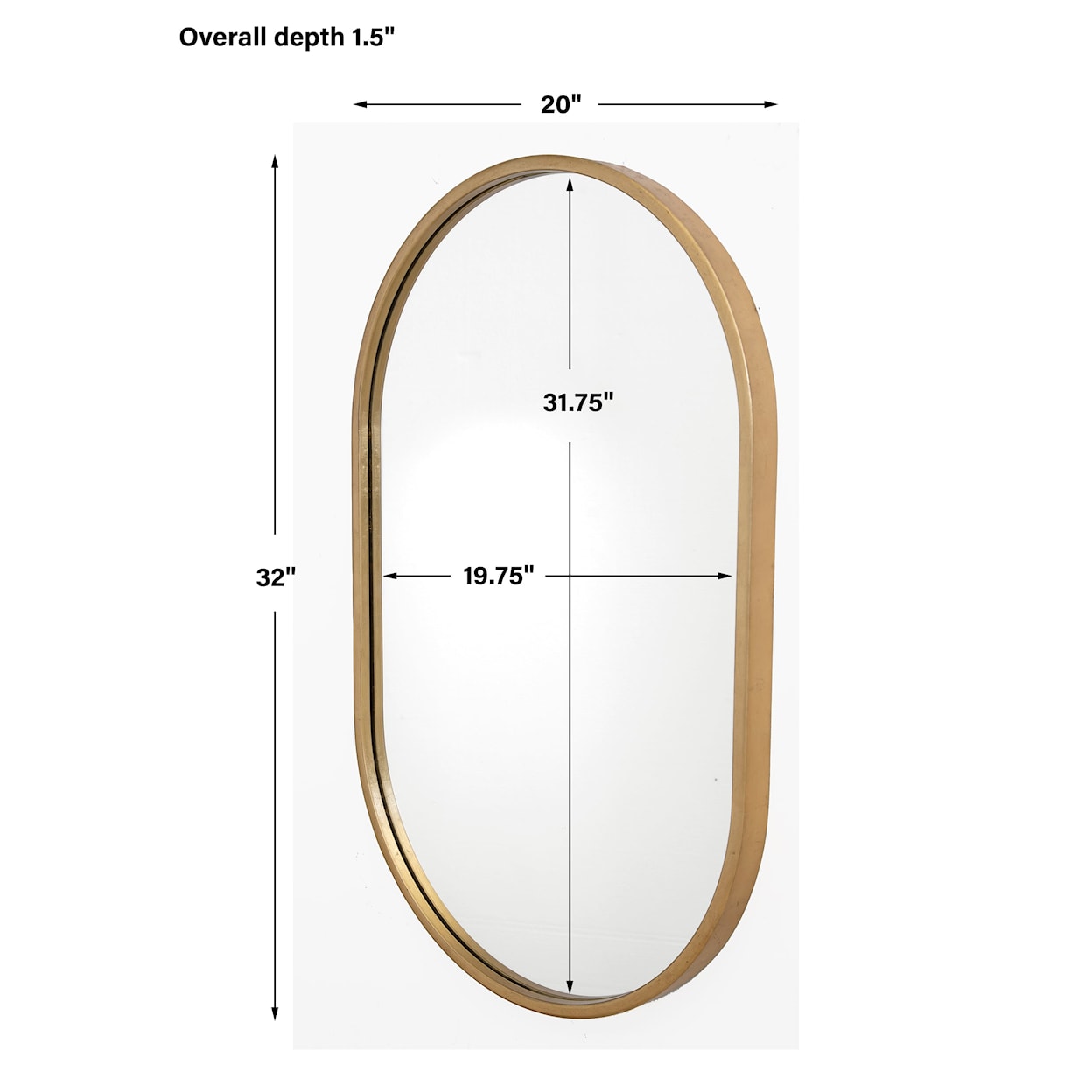 Uttermost Mirrors - Oval Varina Minimalist Gold Oval Mirror