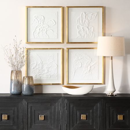 Fourfold Framed Prints Set/4