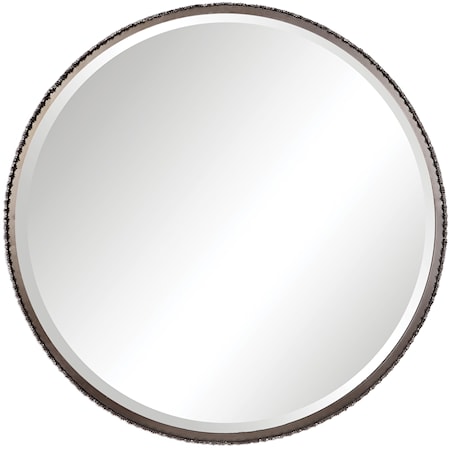 Ada Round Steel Mirror