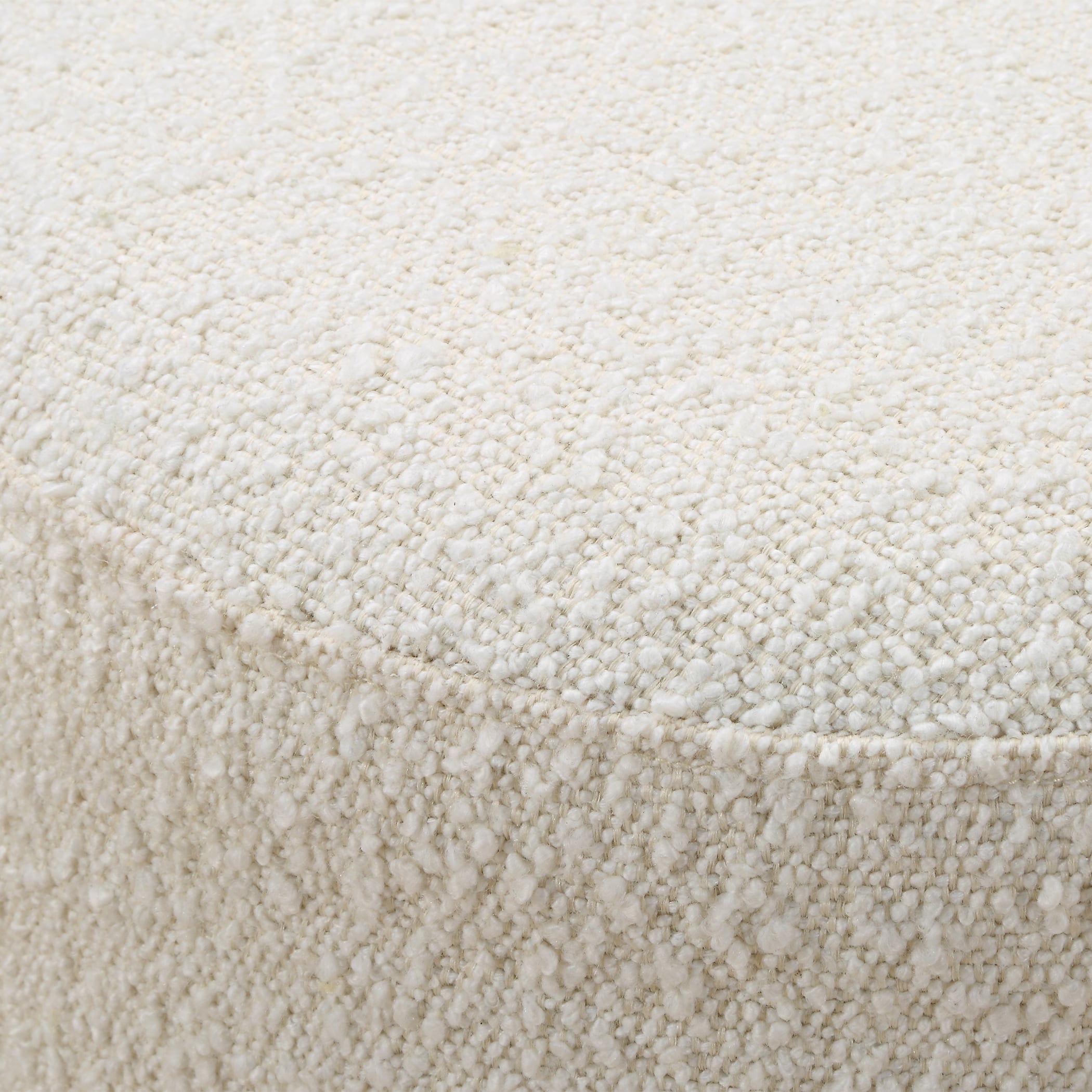 Swirls Poplar Ivory Ottoman