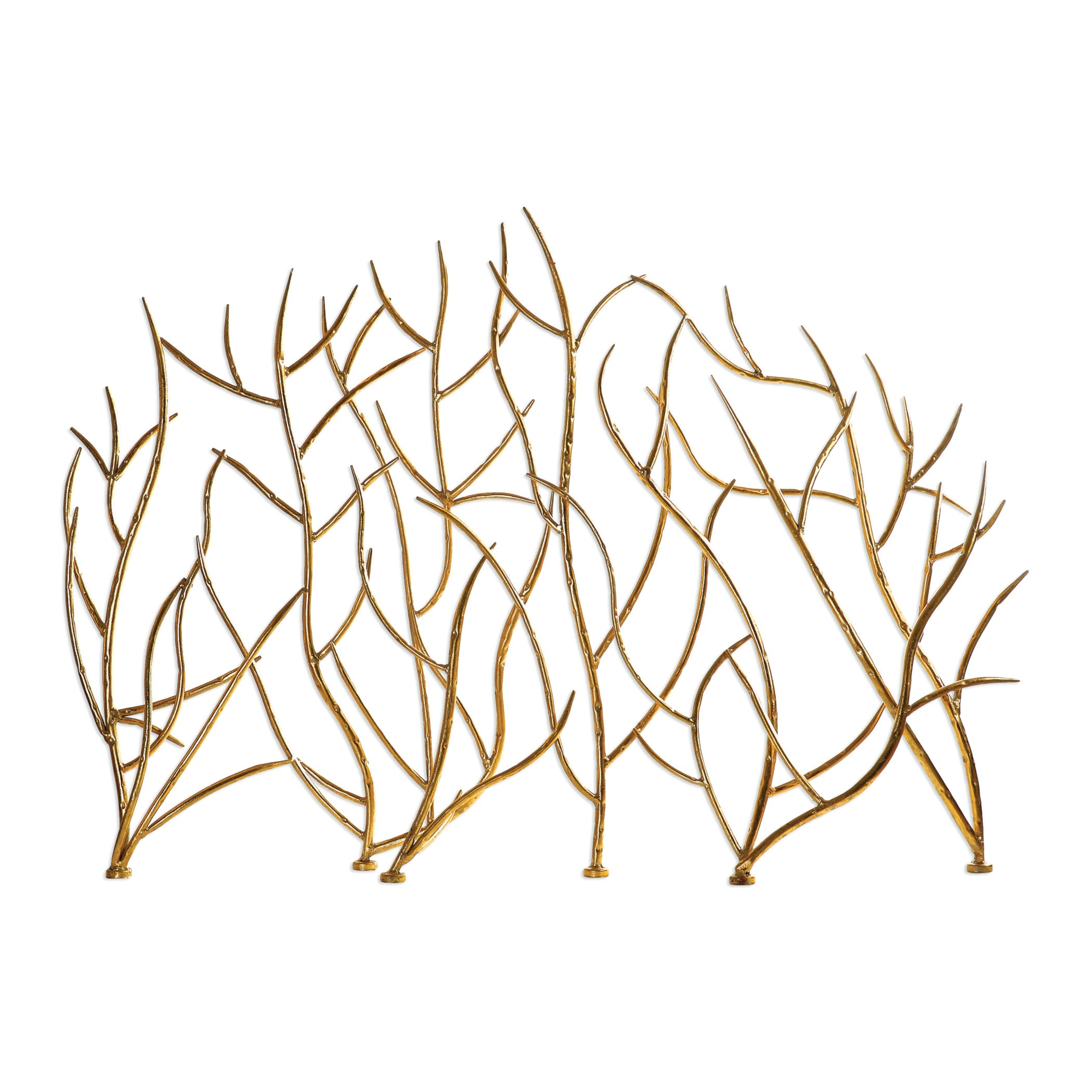 Uttermost Accessories 18796 Gold Branches Decorative Fireplace Screen  Upper Room Home Furnishings Accessories