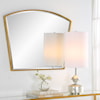 Uttermost Boundary Arched Wall Mirror with Gold Mirror Trim