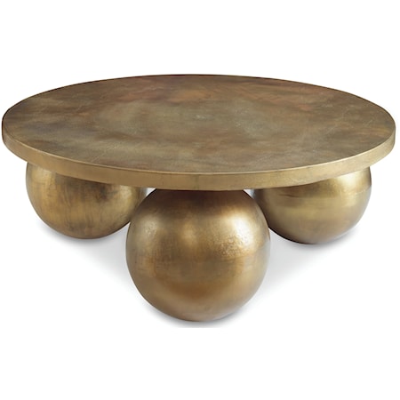 Triplet Antique Brass Coffee Table