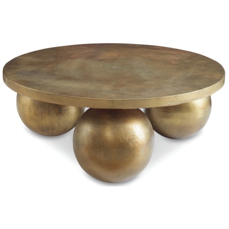 Triplet Antique Brass Coffee Table