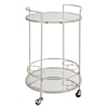 Uttermost Spritz Chrome Bar Cart with Casters