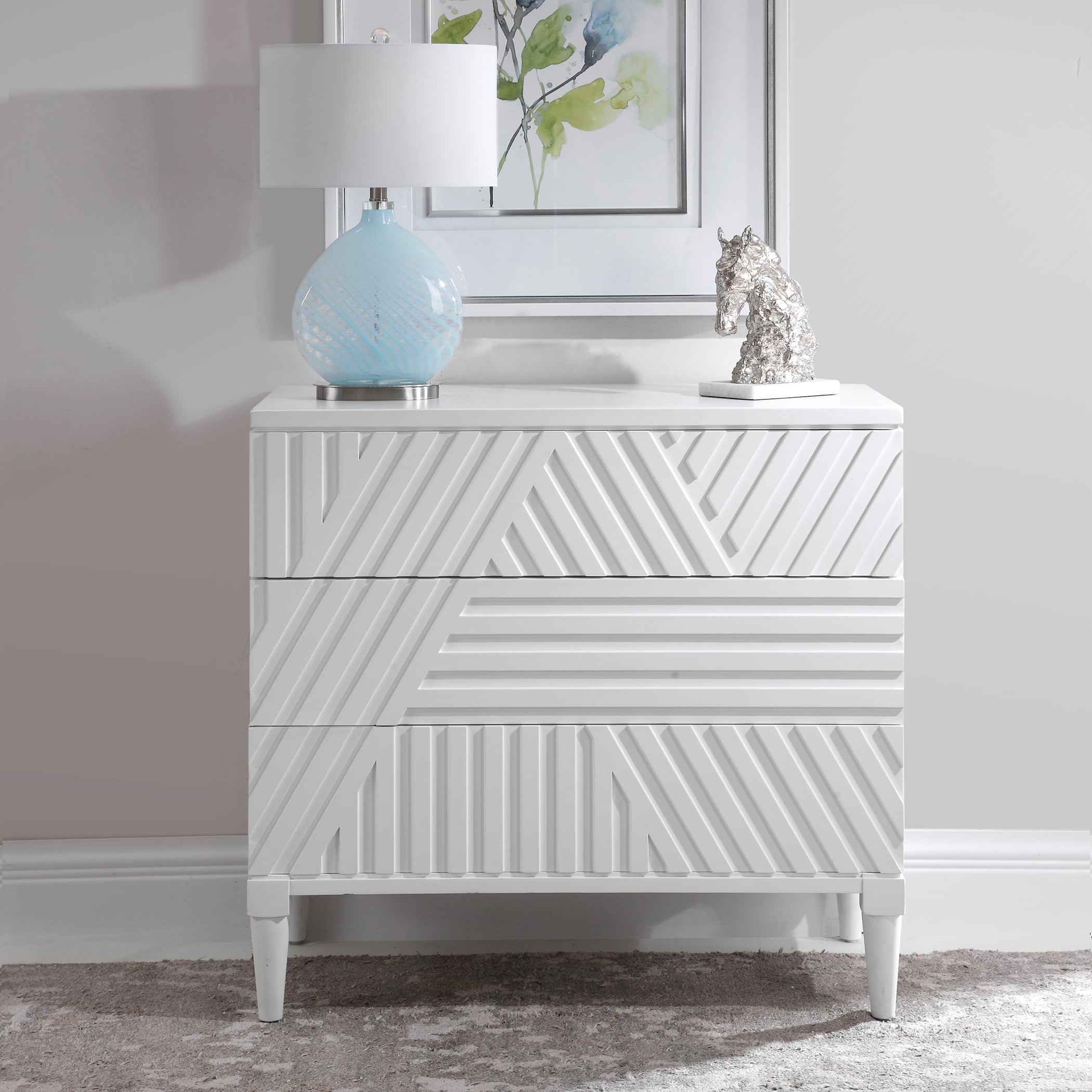 Uttermost Accent Furniture - Chests Colby White Drawer Chest