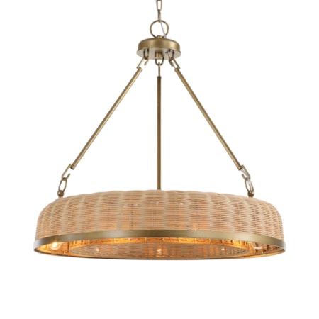 Ladakh 9 Light Round Wicker Pendant