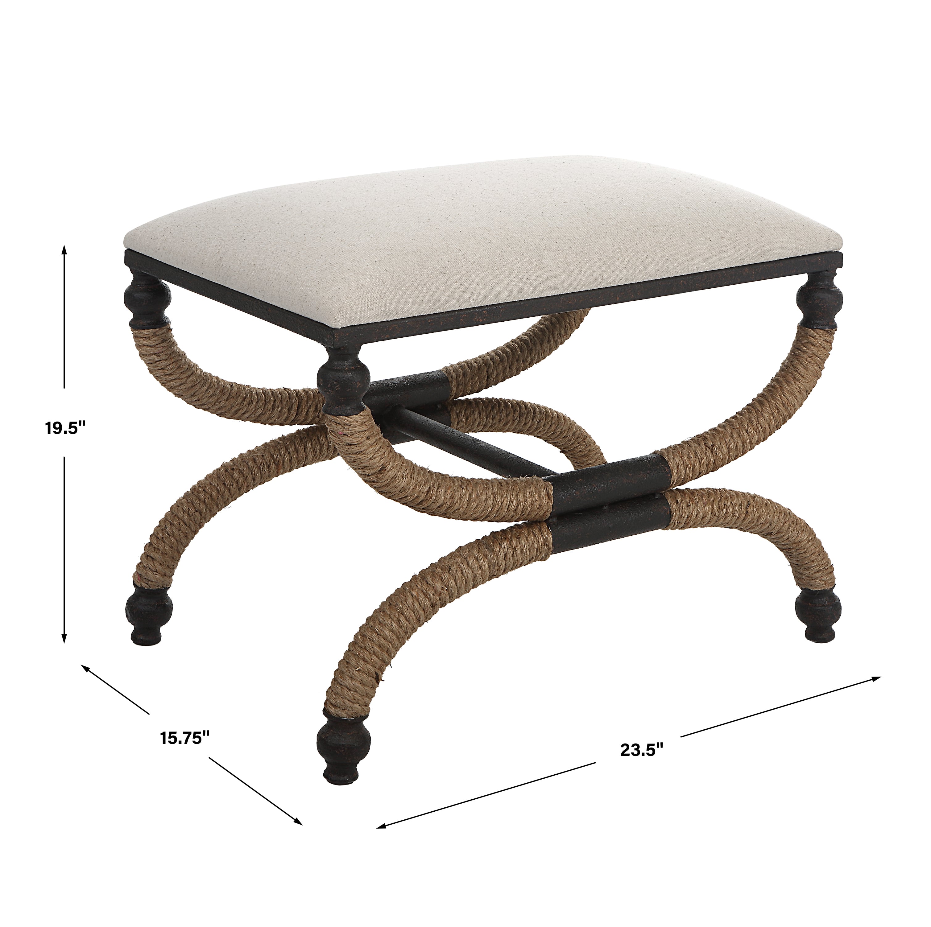 Uttermost Icaria Icaria Upholstered Small Bench