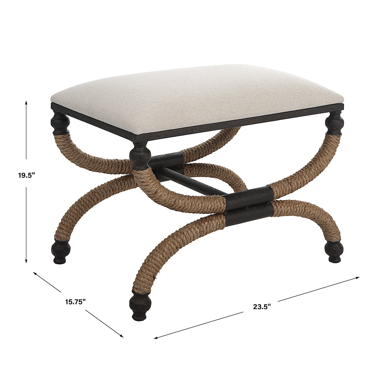 Uttermost Icaria Icaria Upholstered Small Bench