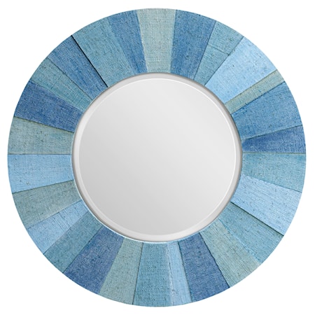 Isle Aqua Round Mirror