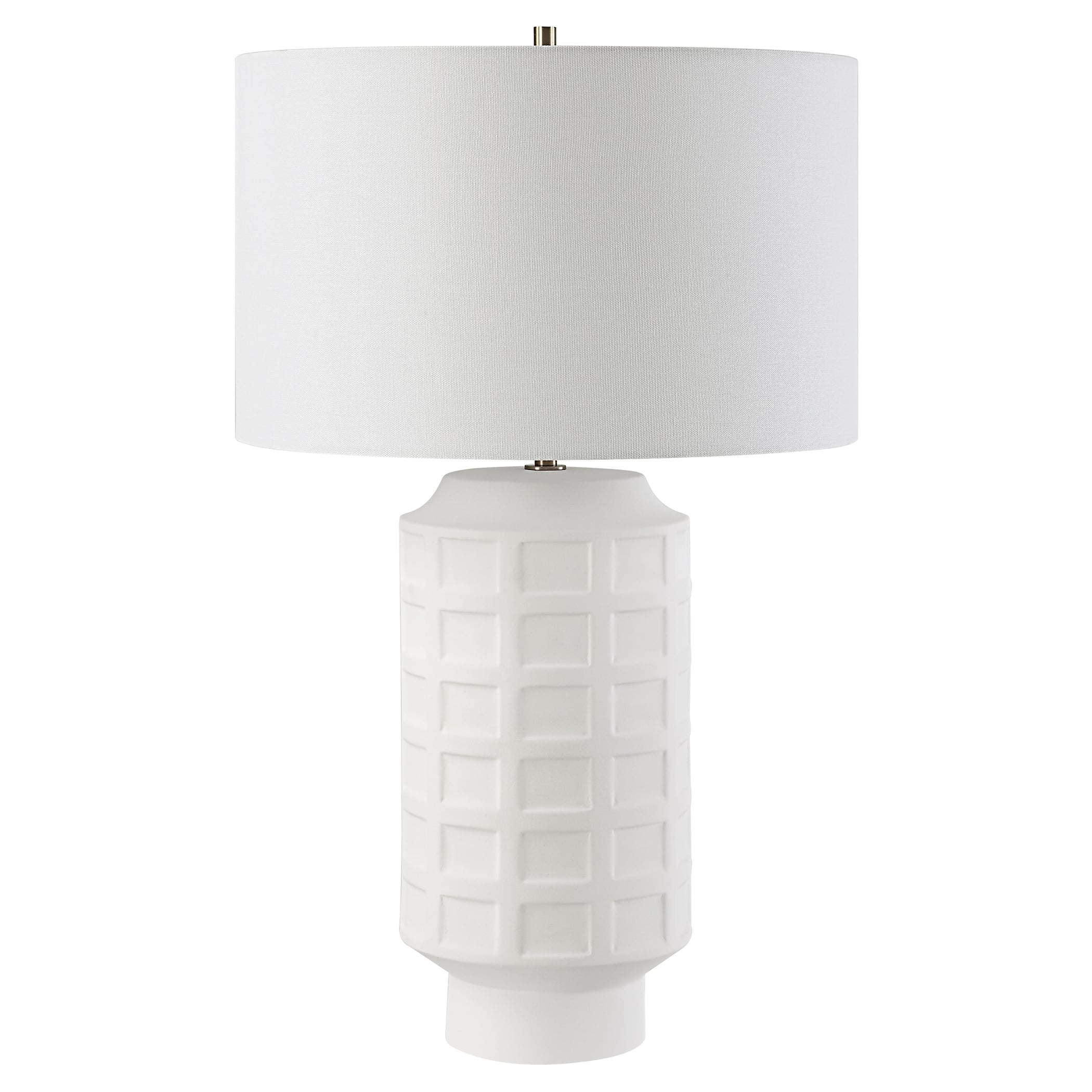 Window Pane White Table Lamp