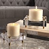 Uttermost Accessories - Candle Holders Claire Crystal Block Candleholders, S/2