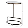 Uttermost Accent Furniture - Occasional Tables Jessenia White Marble Accent Table