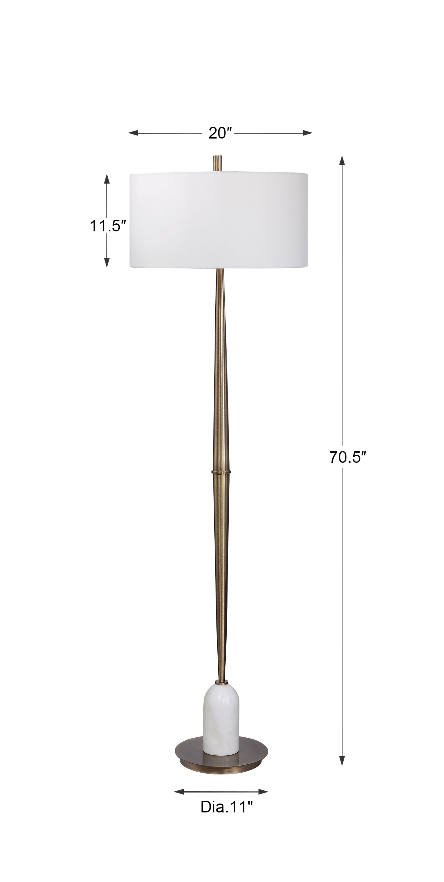 Uttermost Floor Lamps Minette Mid-Century Floor Lamp