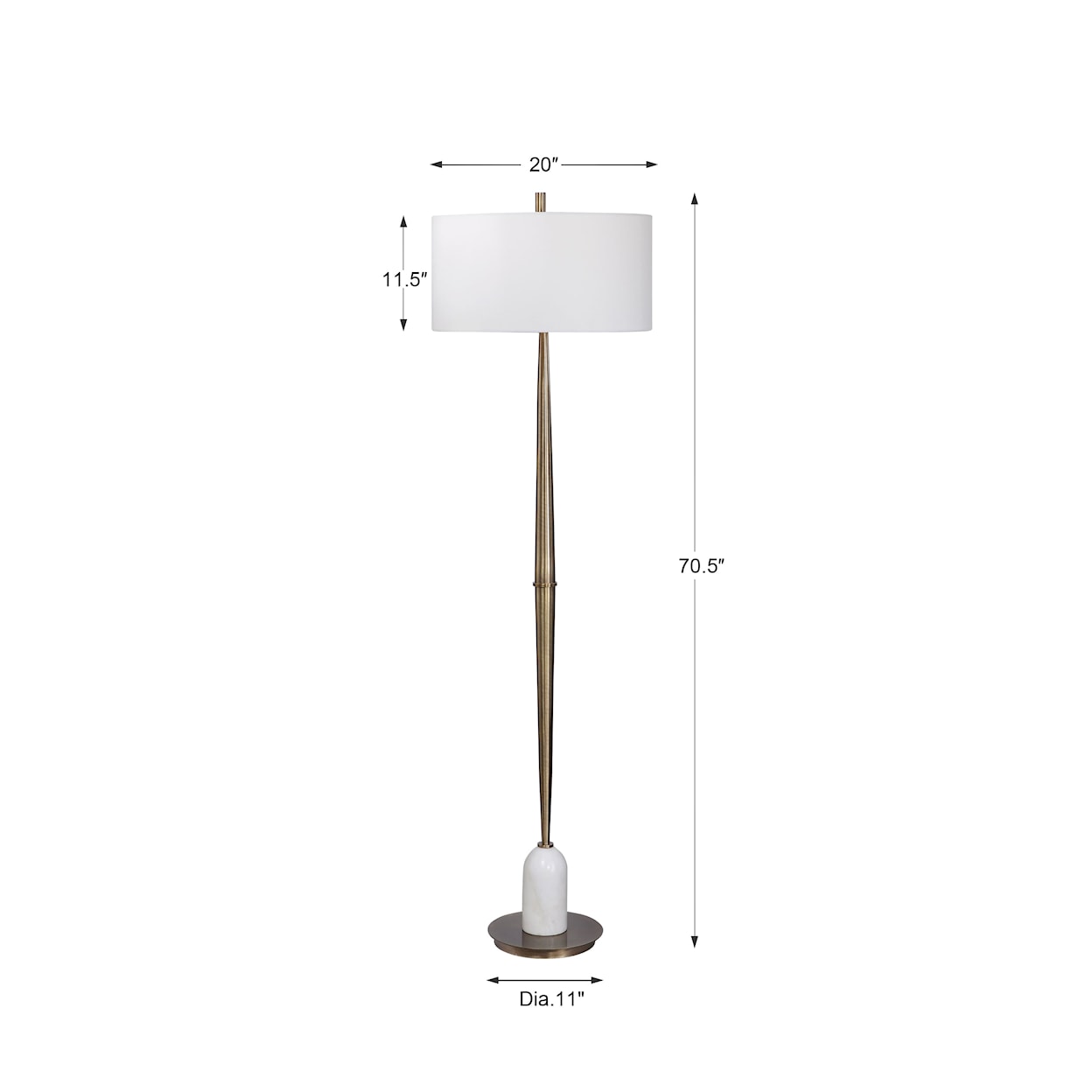 Uttermost Floor Lamps Minette Mid-Century Floor Lamp