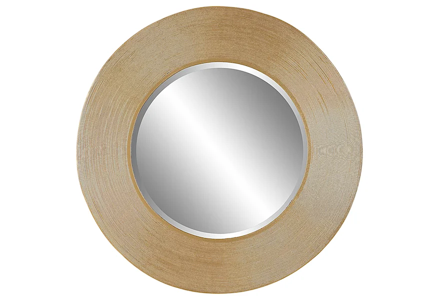 Archer Archer Gold Wire Round Mirror by Uttermost at Town and Country Furniture 