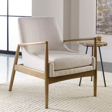 Bev White Accent Chair