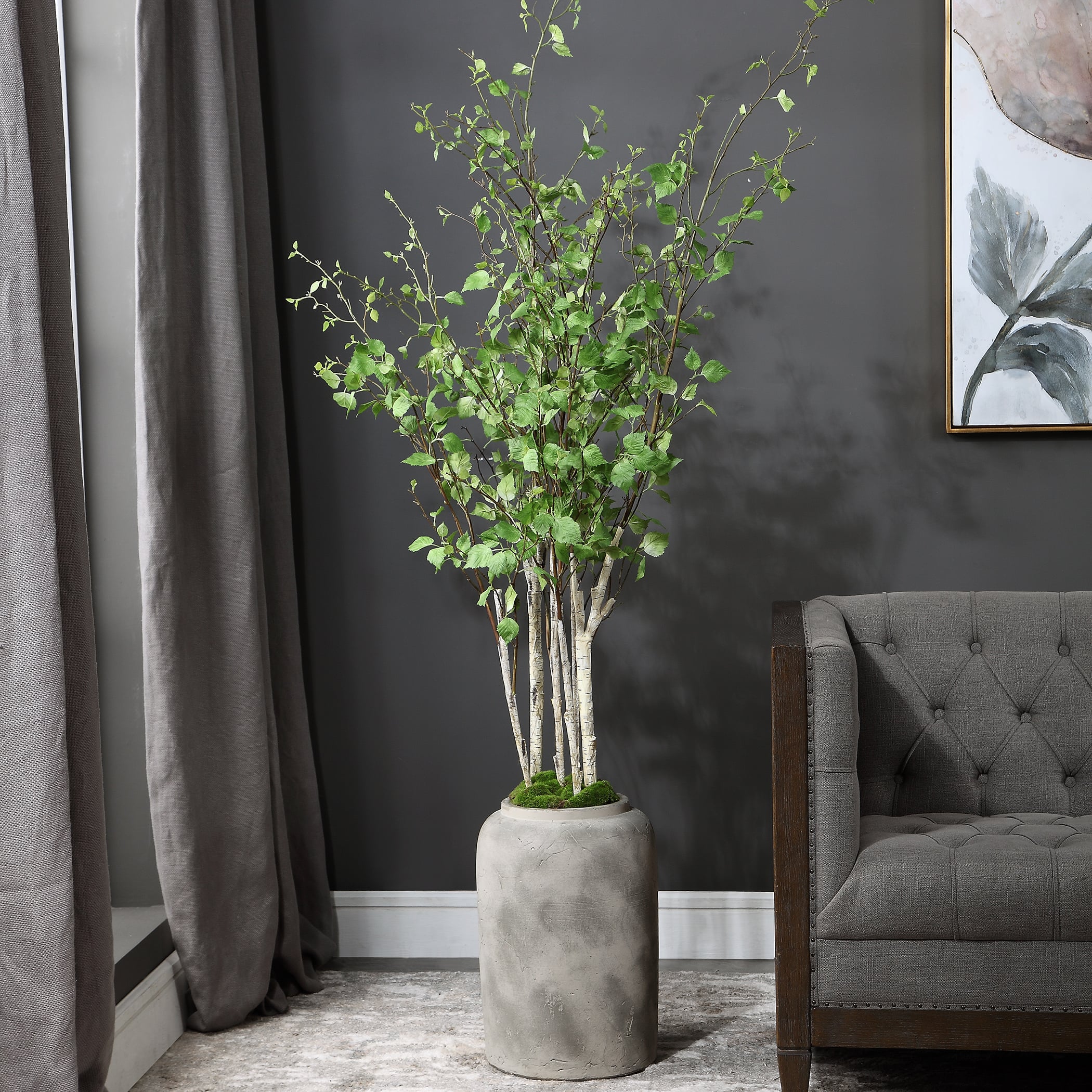 Uttermost Botanicals Aldis Potted River Birch