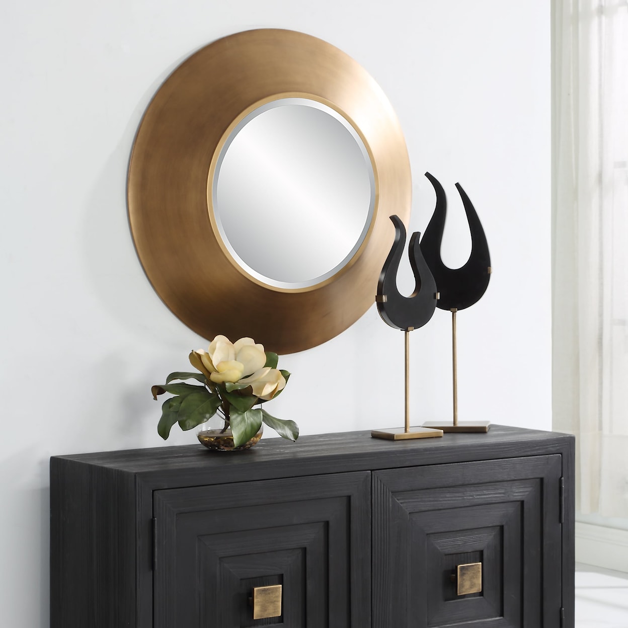 Uttermost Contessa Contessa Round Gold Mirror