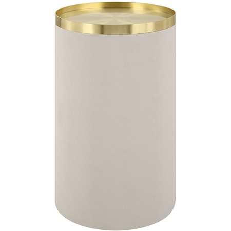 Circuit Brass &amp; White Accent Table