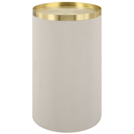 Circuit Brass & White Accent Table