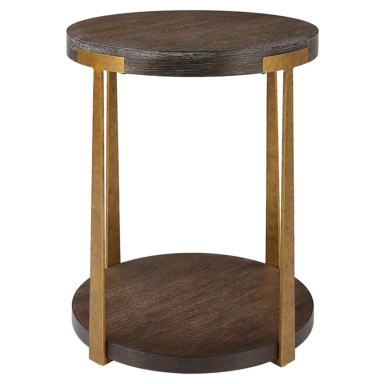 Uttermost Palisade Palisade Round Wood Side Table