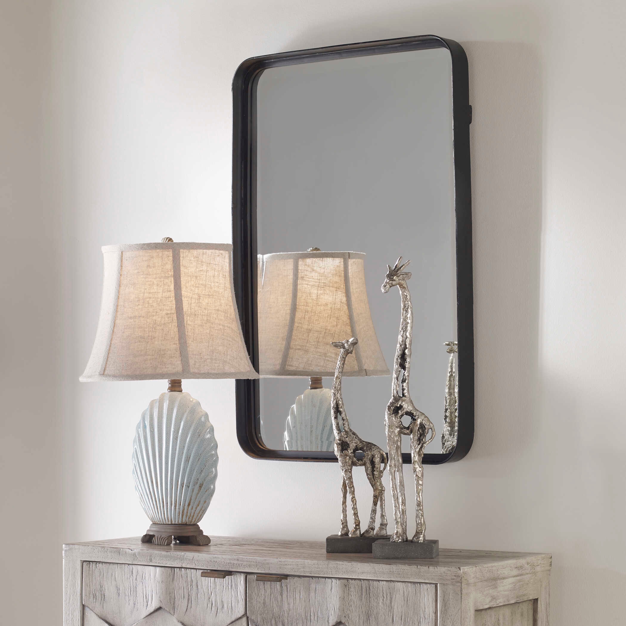Uttermost Croften Croften Black Vanity Mirror