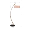 Uttermost Floor Lamps Vardar Curved Brass Floor Lamp