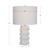 Uttermost Ascent Ascent White Geometric Table Lamp