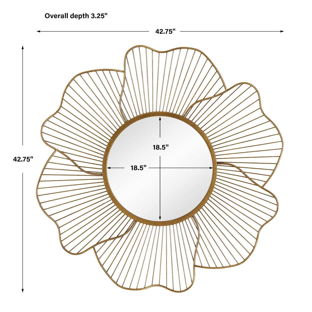 Uttermost Blossom Blossom Gold Floral Mirror