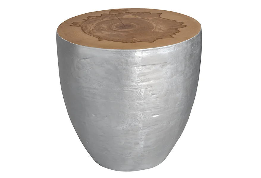 Accent Furniture - Occasional Tables Gannett Silver Wood End Table by Complete Accents at Sprintz Furniture