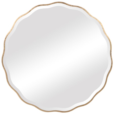 Aneta Gold Round Mirror
